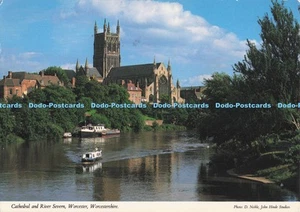 D281527 Worcestershire Worcester Cathedral and River Severn John Hinde Ltd D Nob - Picture 1 of 4
