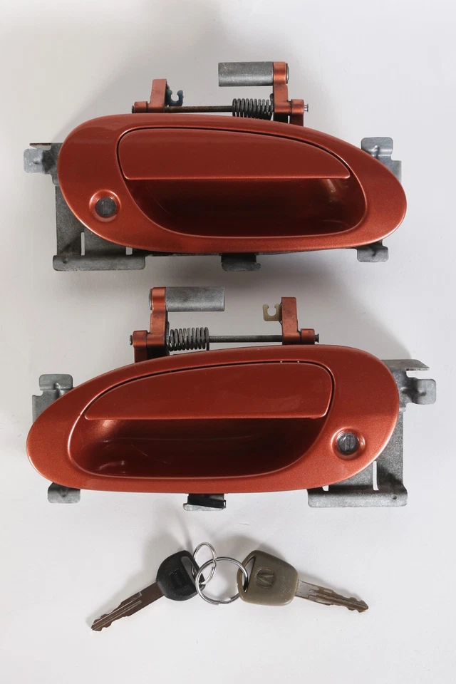 Juego de manijas de puerta exteriores para conductor y pasajero ACURA RSX con llaves (naranja-YR552M) OEM Foto 1 de 4