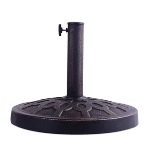 18" Round Umbrella Base Stand Market Patio Standing Outdoor Heavy Duty - Picture 1 of 5