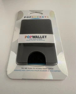 PopSockets PopWallet Phone Card Holder + PopGrip – Black (New/Sealed) - Picture 1 of 2