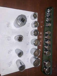 S-K Metric Socket Set 3/8 Drive - 21 Sockets & Tray - Made in USA - Vtg - Picture 1 of 5