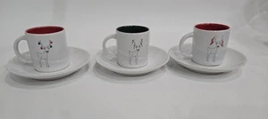 Happy Holidays Reindeer BIA Christmas Espresso Set | Free Shipping - Picture 1 of 23