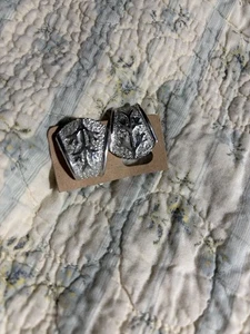 Woman’s Vintage Silver Tone Clip Earrings Signed Coro 1 Inch - Picture 1 of 6