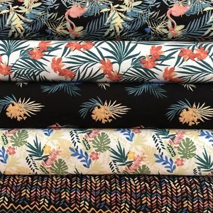 Tropica Exotic Design 100% Cotton Fabric FQ Crafting Quilting Patchwork Black - Picture 1 of 11
