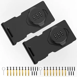 3.5" Door Latch Lock with Combination Password Hasp for Barn & Cabinet 2PCS - Picture 1 of 8