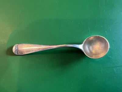 CUCHARA DE SAL PEQUEÑA INGLESA ANTIGUA ESTERLINA, SHEFFIELD C 1919, George Howson Foto 1 de 4