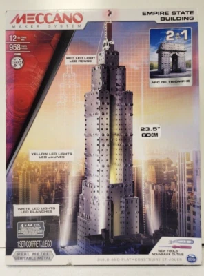Meccano Erector Set Empire State Building/Arc de Triomphe 2 in 1 New in Box - Image 1 of 4
