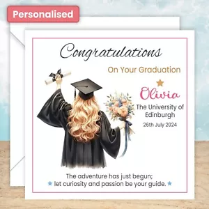 Tarjeta de graduación personalizada tarjeta de graduación personalizada niñas damas - Imagen 1 de 18