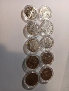 Gold-Plated State Quarters 10 Different In Cases 10 States Mint - Picture 1 of 15