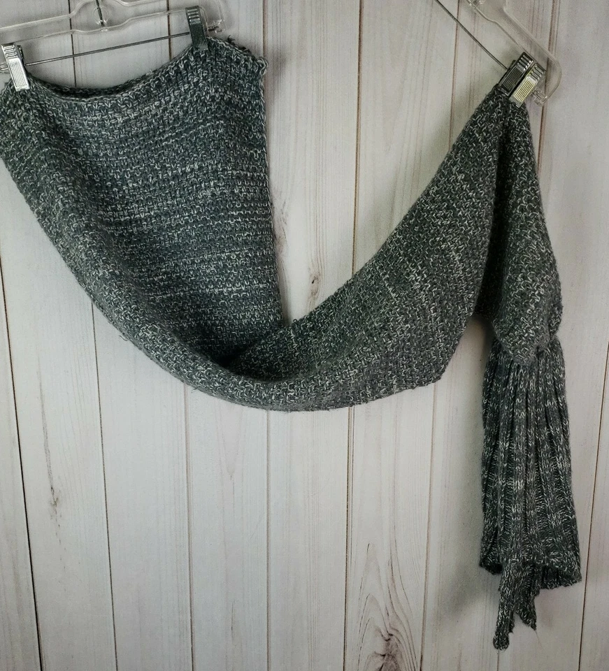 "Manta cola de sirena tejida ganchillo gris edredón alfombra lapgana fingir 60"" de largo" Foto 1 de 4