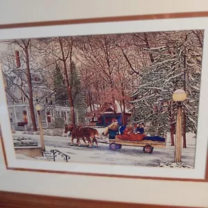Firmado TELMA INVIERNO Edición Limitada WONDERLAND II Nieve Enmarañado Enmarcado Estampado Artístico - Imagen 1 de 10