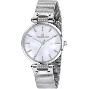 Women's Watch Morellato Steel Mother of Pearl and Crystals Mesh Strap Milan - Picture 1 of 5