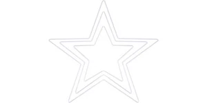 Anillo de metal "Estrella", juego de 3, blanco - Imagen 1 de 2