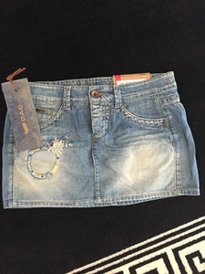 Gas Mini Denim Skirt Size 27 On Clearance. Made In Italy 🇮🇹 Retail €89 - Picture 1 of 12