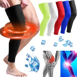 Women Men Calf Leg Brace Support Varicose Veins Copper Sports Compression Sleeve - Picture 1 of 14