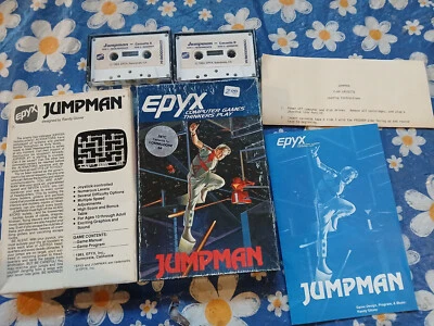 Jumpman (Commodore 64, 1983) Epyx 587C Complete Cassette Tape + Manual UNTESTED - Image 1 of 4