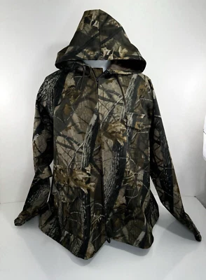HODGMAN Realtree Hardwood Camouflage Hunting PVC POLY Hooded Rain XXXL Jacket - Image 1 of 4