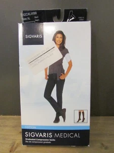 Sigvaris Essential 232 Cotton Women's Closed Toe Knee Highs - 20-30 mmHg Long - Picture 1 of 6