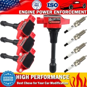 Set of 4 Ignition Coil & Spark Plug For 2008-2015 Nissan Rogue L4 2.5L M56 UF549 - Picture 1 of 15