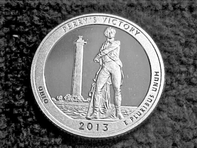 2013 S SILVER PROOF PERRY'S VICTORY QUARTER FROM SILVER PROOF SET - Image 1 of 2