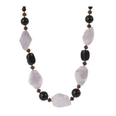 QVC Lee Sands Amethyst Nugget & Gemstone Bead 19" Necklace - Image 1 of 4