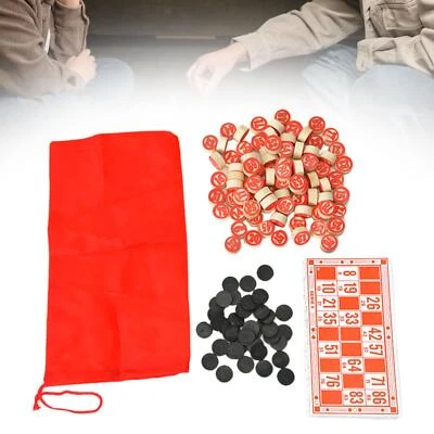 130 Pieces Classic Bingo Chips Rustic with 40 Cards Bingo Chess Bingo Game - Image 1 of 4