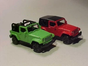 LOT 2x 2016 Jeep Wrangler Rubicon Majorette #224A 1/64 Range Diecast Mint Loose - Picture 1 of 7