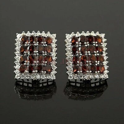 Natural Smoky Quartz Gemstone with 925 Sterling Silver Cufflink #2505 - Image 1 of 3