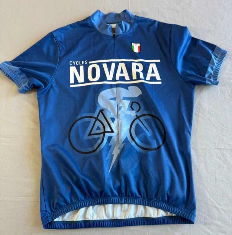 Camiseta deportiva de ciclismo Novara Team para hombre grande manga corta pulóver bolsillos Italia Foto 1 de 4