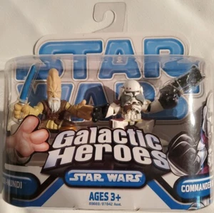 Star Wars Ki-Adi-Mundi and Commander Bacara Galactic Heroes Blue Cardback - Picture 1 of 1