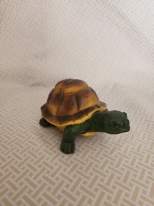 Green Turtle w/ Yellow/Brown Shell Figure Figurine 5 1/2” long - Picture 1 of 5