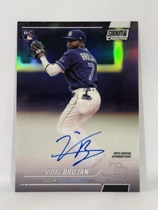 2022 Topps Stadium Club Chrome VIDAL BRUJAN Rookie On-Card Auto #SCCBA-VB Rays - Foto 1 di 1
