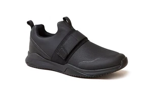 Tredsafe Men's Black Comfort Anti-Fatigue Strap Slip-on Casual Work Shoes: 7-13 - Picture 1 of 5