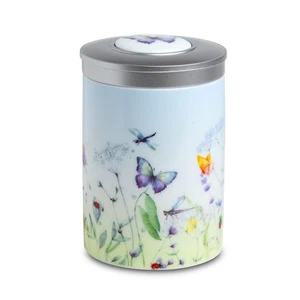 tealogic Vorratsdose Papillon Teedose Porzellan Aromaschutzdeckel für 100g Tee - Bild 1 von 1