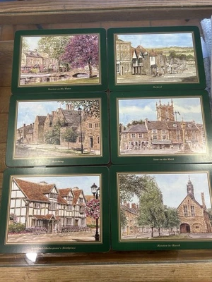 Pimpernel Art for The Table Placemats Set of 6 Cotswold Villages Boxed - Image 1 of 4