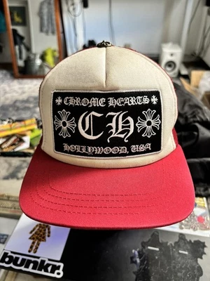 Chrome Hearts Red Hollywood Trucker Hat - Image 1 of 4