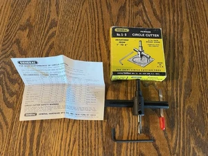General No. 5-B Circle Cutter Adjusts From 1” To 6” 5/16  Round W/ Hex Wrench - Picture 1 of 7