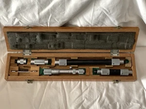 Mitutoyo Inside Micrometer 139-178 IMJ-20”W In Original Wood Box - Picture 1 of 7