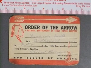 Boy Scout OA 330 Kotso Lodge 1959 tessera associativa 3084OO - Foto 1 di 1