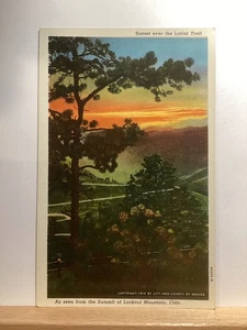 Sunset Over the Lariat Trail, Lookout Mountain, CO - Vintage Postcard - Picture 1 of 3