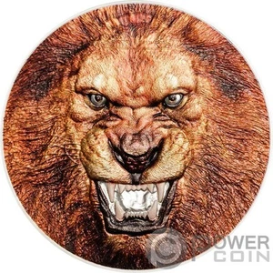 Moneda de plata PANTHERA LEO León Vida Silvestre Rara 2 OZ 1500 chelines Tanzania 2018 - Imagen 1 de 5