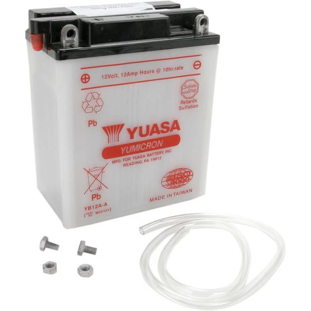 Batería Yuasa YuMicron YB12A-A para Kawasaki KLT250/KLT200B/KLT250C Prairie 250 Foto 1 de 1