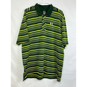 Under Armour Herren Gr. grün/gelb/weiß gestreift 3 Knöpfe Strick Polo - Bild 1 von 8