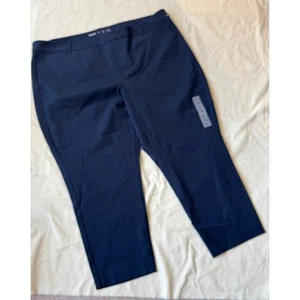 Vecchio Pantalone Pixie Navy Donna 26W Blu Navy Elasticizzato Slim Abito Caviglia/Pantalone da Lavoro - Foto 1 di 6
