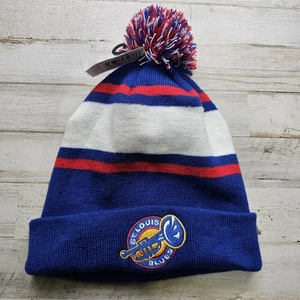 St Louis Blues Hockey NHL Beanie Wintermütze Bündchen Bommelstrick NEU mit Etikett - Bild 1 von 6