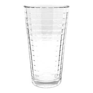 Pasabahce Turkey SCOTCH Clear Vertical Horizontal Lines 6 1/8" Glass Cooler - Picture 1 of 4