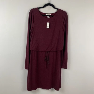 Vestido recto blusa tejido mercado negro de la Casa Blanca talla mediana borgoña largo Slv Foto 1 de 4