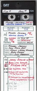 -Original- 1999 -MICHAEL JACKSON- The HIT FACTORY MASTER Recording DAT Tape - Picture 1 of 6