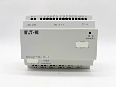 MOELLER EATON EASY 618-DC-RE Programmable Relay Controller, 24V DC, - Photo 1/4