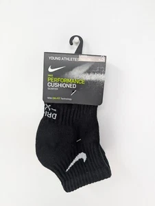 Nike Boys' 3-Pairs Young Athletes Quarter Socks Sz:5/6 TN0012-023 New B1(A42T) - Picture 1 of 3